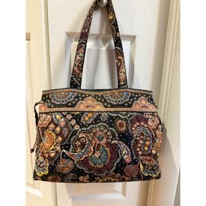 Vera Bradley Brown Paisley Tote Bag